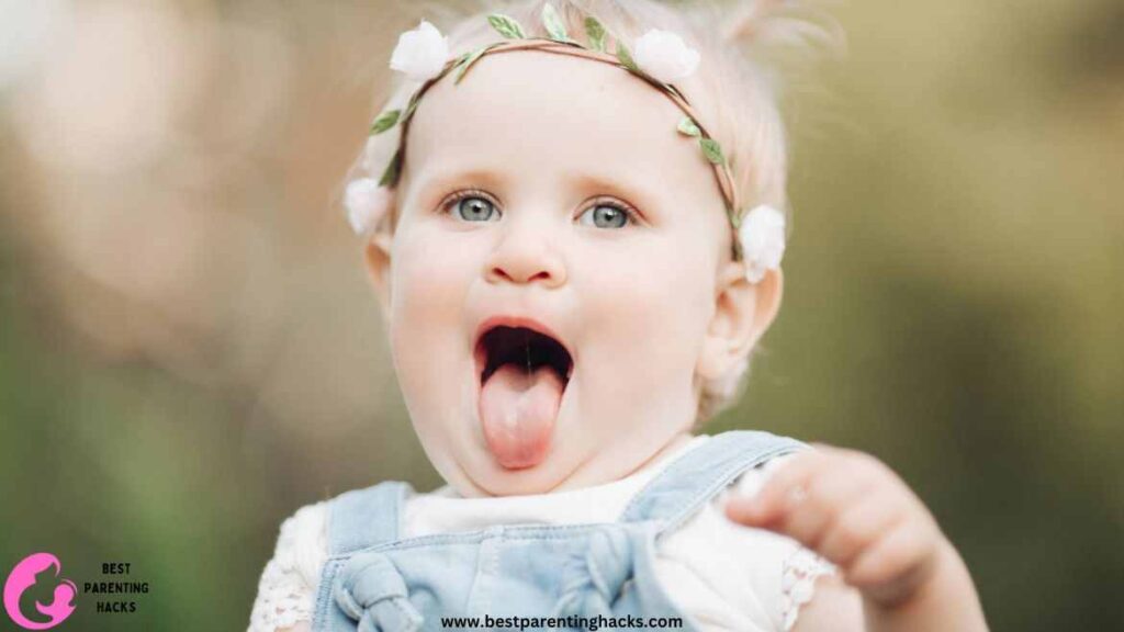 baby opens mouth when excited