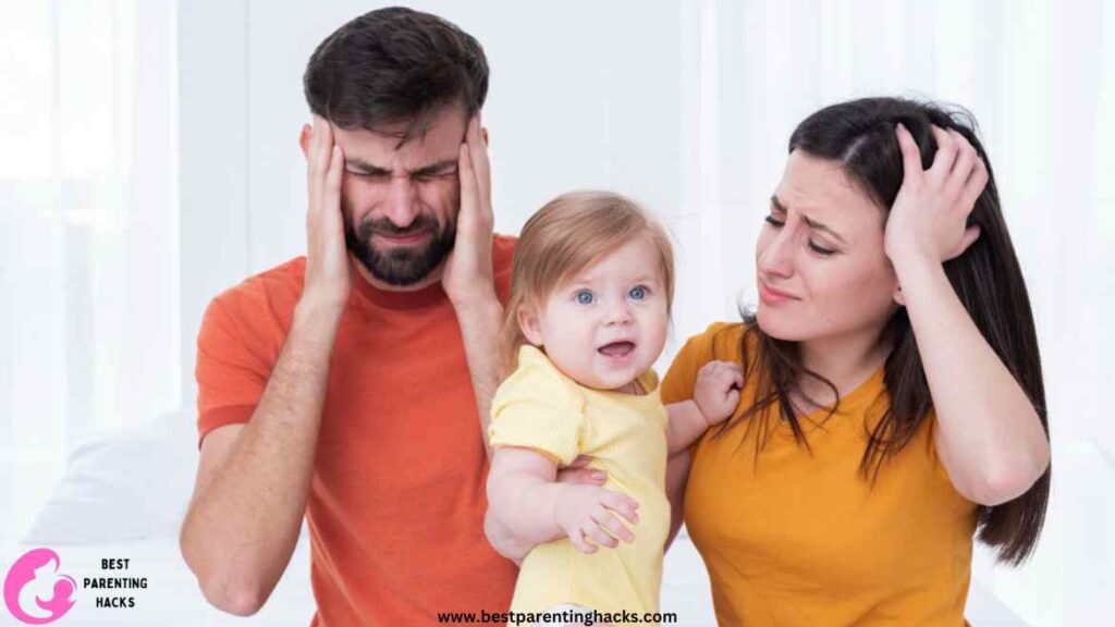 husband gets angry when baby cries